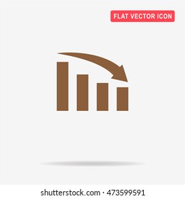 Infographic bar chart icon. Vector concept illustration for design.
