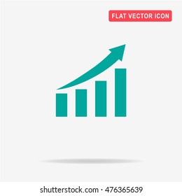 Infographic bar chart icon. Vector concept illustration for design.