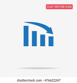 Infographic bar chart icon. Vector concept illustration for design.