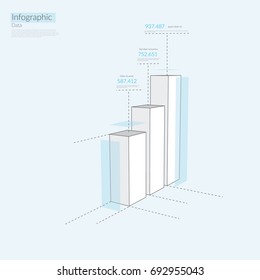 Infographic Bar Chart. Vector illustration