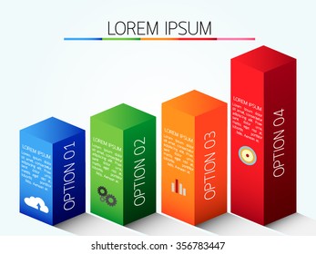 Infographic, bar, Eps10, vector illustration.