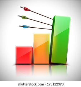 Infographic bars and arrows, vector