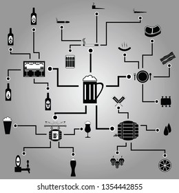 Infographic beer template design.