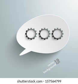 Infographic with bevel speech bubble on the grey background. Eps 10 vector file.