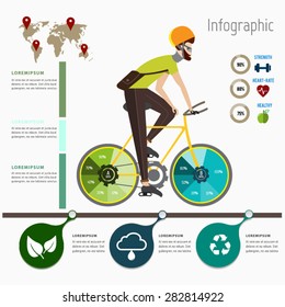 Infographic bicycle concept