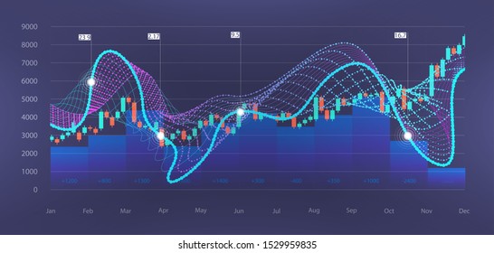 Infographic, big data visualization. Futuristic graphic, information aesthetic design. Visual data complexity. Workflow, web design, UI elements. Complex data threads graphic visualization. Vector