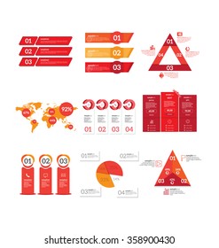 Infographic big set Vector illustration. can be used for workflow layout, banner, diagram, number options, step up options, web design.
