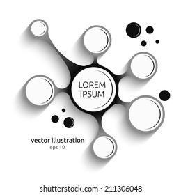 Infographic black vector design on the white background