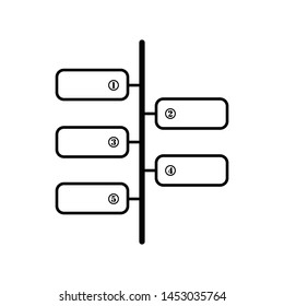 Infographic Blocks On Signpost Icon Vector Design Symbol Illustration