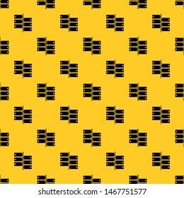 Infographic blocks on signpost pattern seamless vector repeat geometric yellow for any design