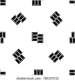 Infographic blocks on signpost pattern repeat seamless in black color for any design. Vector geometric illustration