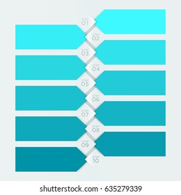 Infographic Blue Banner Numbered Steps 1 to 10