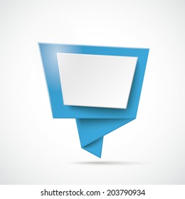 Infographic with blue speech bubble on the white background. Eps 10 vector file.