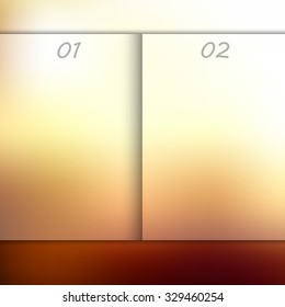 Infographic with blur background. 2 steps Infographic. Yellow Infographic. Infographic. Vector Infographic. Vector background. Blur infographic. Infographic with steps for presentation. Blurred. Web.