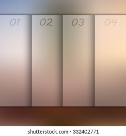 infographic with blur background 4 steps blue vector for presentation web