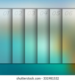 infographic with blur background 6 steps blue vector for presentation web