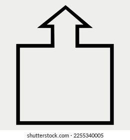 Caja Infográfica con ilustración vectorial de flecha