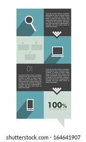 Infographic box diagram. Web or print banner. Vector illustration.