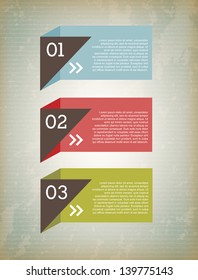 infographic boxes over grunge background vector illustration