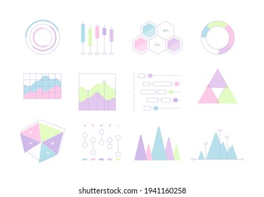 Infographic bundles. Ui elements graphics diagrams flowcharts dividers circle schemes business charts demographic reports garish infographics collection