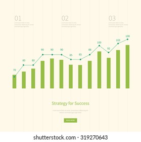 Infographic business arrow shape template design. Concept to building successful business 