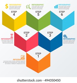 Infographic business arrow vector design template. Can be used for workflow layout, chart, diagram, infographic banner, step processes, web design, infographic elements, information infographics.