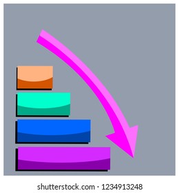 infographic for business with bar graph display down