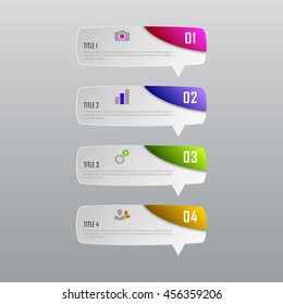 Infographic business concept with 4 options, parts, steps or processes. Abstract 3D digital illustration Infographic. Vector Infographic can be used for diagram, number options, web design, chart