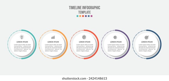 Infographic business concept with 5 options  parts  steps or processes.