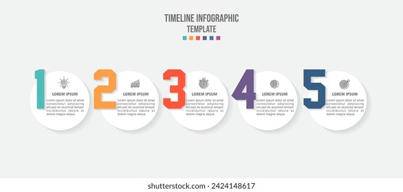 Infographic business concept with 5 options  parts  steps or processes.