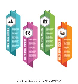 Infographic business concept - colored vertical abstract vector banners. Design elements.