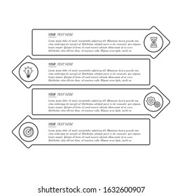 Infographic business concept design with icons and 3, 4, 5, 6,  options or steps. Thin line vector. Can be used for flow charts, presentations, web sites, banners, printed materials. EPS 10