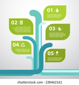 Infographic Business Concept - Tree With Leafs