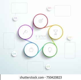 Infographic Business Connected 5 Set Cycle Design