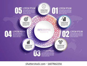 infographic, business data, process chart design template for presentation. abstract timeline elements, vector illustration, EPS10.