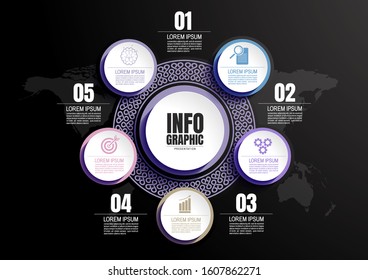 infographic, business data, process chart design template for presentation. abstract timeline elements, vector illustration, EPS10.