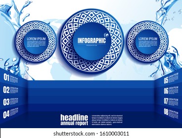 infographic business data, process chart design template for presentation. abstract timeline elements, vector illustration, EPS10.