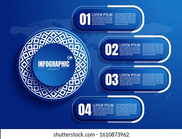 infographic business data, process chart design template for presentation. abstract timeline elements, vector illustration, EPS10.