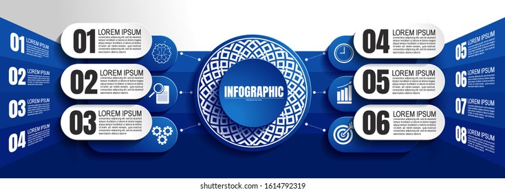 infographic business data, process chart design template for presentation. abstract timeline elements, vector illustration, EPS10.