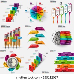 Infographic business data visualization vector design template. Can be used for steps, options, parts or processes, workflow, diagram, flowchart concept, timeline, marketing icons, info graphics.