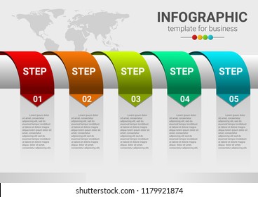 Infographic business data.Presentation process chart.diagram with steps template.Creative vector illustration.