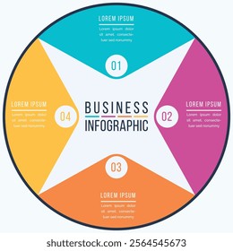 Infographic business design 4 steps, objects, elements or options business information template