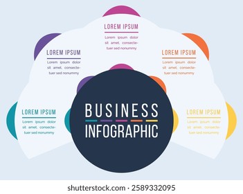 Infographic business design 5 options