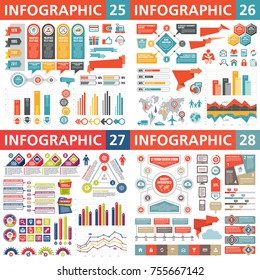 Infographic business design elements - vector illustration. Infograph template collection. Creative graphic set. 