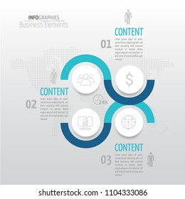 Infographic business design vector template and marketing icons, Process chart. Can be used for business presentation, web design, annual report. Business concept with 3 steps or option. 