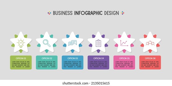 Infographic with business elements. Flowchart design. Vector