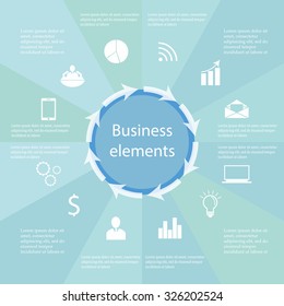Infographic business elements; Vector illustration