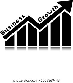 Infographic business growth graph chart on success financial