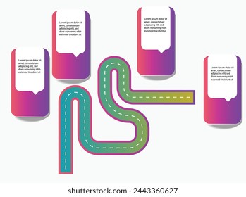 Infographic business horizontal timeline process chart template. Vector modern banner,text box used for presentation and workflow layout diagram,web info vector