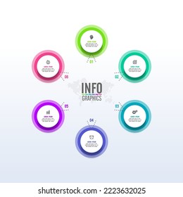 Infographic business icon template design